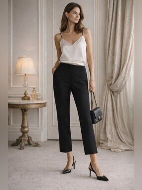 CHANEL Spring ‘00 Cruise Collection Wool Straight-Leg Cropped Trousers